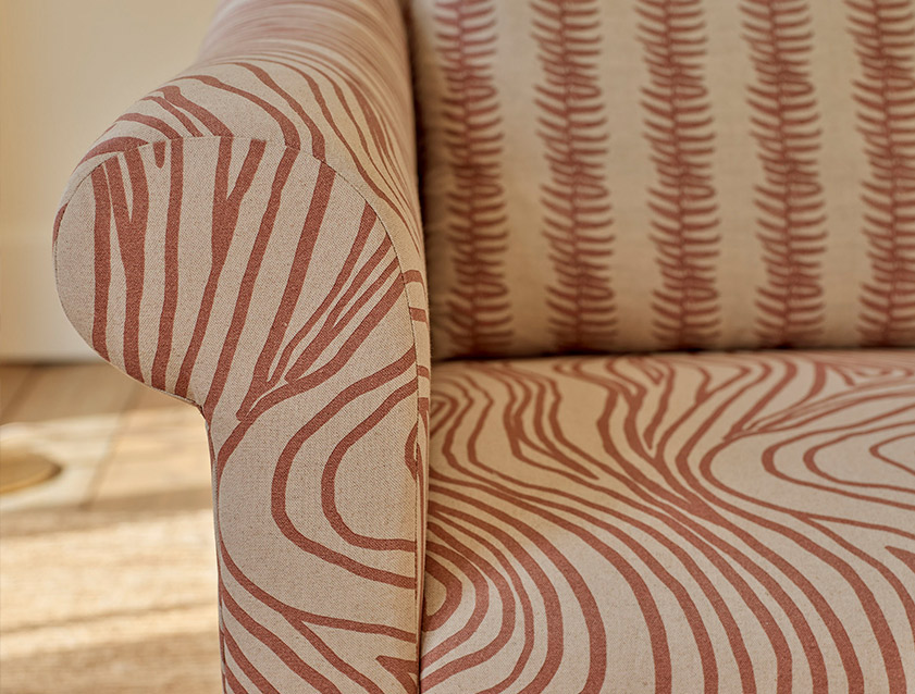 Contour Lines Berry fabric detail